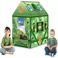 Tent For Children with 50 balls a Multi-Colored Army Camp  Tent House for Kids  (Green)