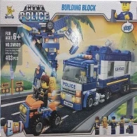 City Police Mobile Command Center Truck Building Blocks, Mobile Police Unit with Prison, Cop Cars STEM Construction Toy Kit, Birthday Xmas Gifts for Kids, Boys, and Girls Ages 6+